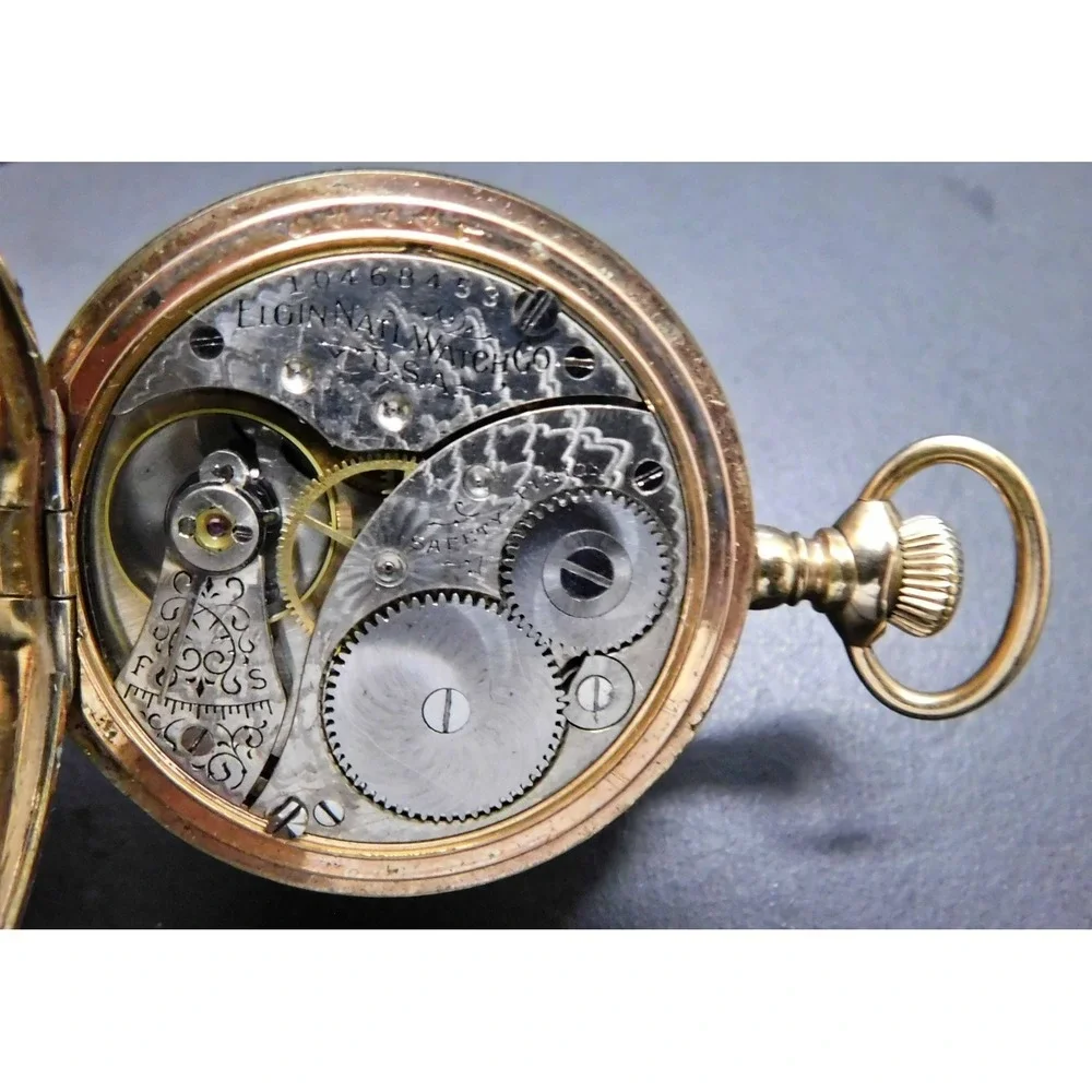 Elgin Gold Pocket Watch 7 jewels 1904‎